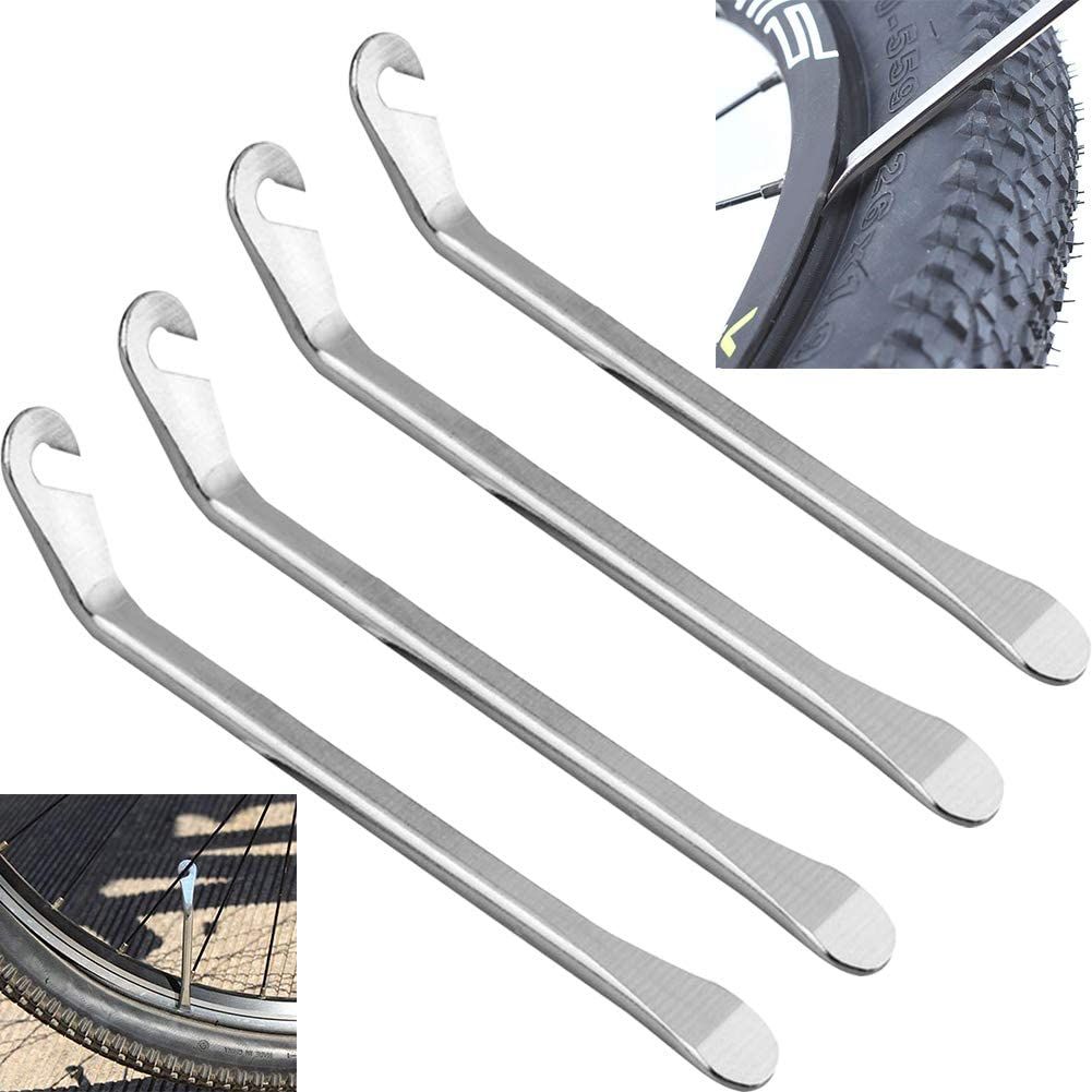 4 Pcs Métal Levier Démonte-Pneu Pelle Tire Lever Pneu De Vélo Outils Crochets Tyr Vélos Métal Retrait Outil Leviers Puncture Repair Remplacement