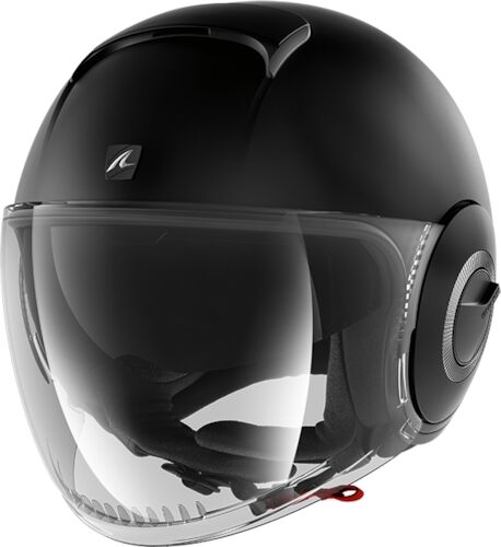 SHARK Nano Blank, Casque moto jet, Noir mat KMA