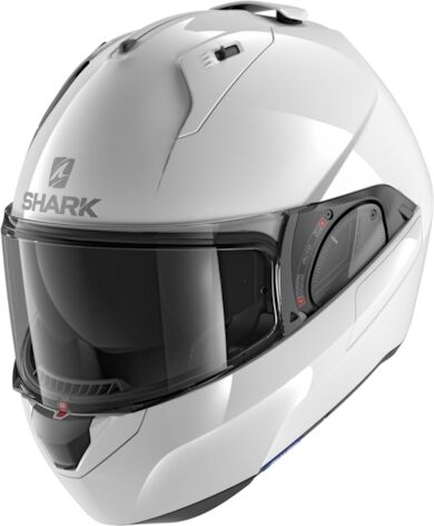 SHARK Evo ES Blank, Casque moto modulable, Blanc WHU