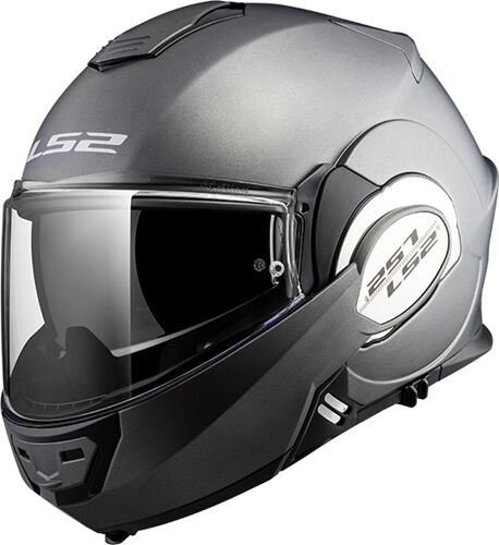 LS2 FF399 Valiant Solid Mat, Casque moto modulable, Titanium