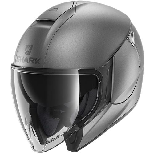 SHARK Citycruiser Blank, Casque moto jet, Anthracite mat AMA