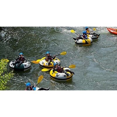 Cap Adrénaline Tubing sur l'Aude à Quillan - Publicité Cap Adrénaline Tubing sur l'Aude à Quillan - Publicité