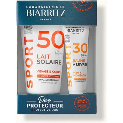 Laboratoires de Biarritz SPF50 Visage & Corps + Baume à Lèvres SPF30 - Duo Protection - Publicité Laboratoires de Biarritz SPF50 Visage & Corps + Baume à Lèvres SPF30 - Duo Protection - Publicité