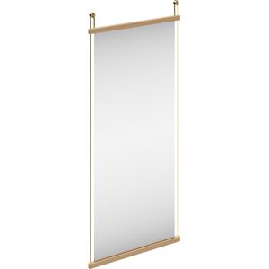 Miroir suspendu en chêne massif et ferrure en laiton satiné 114x2x50cm - Woud - Publicité Miroir suspendu en chêne massif et ferrure en laiton satiné 114x2x50cm - Woud - Publicité