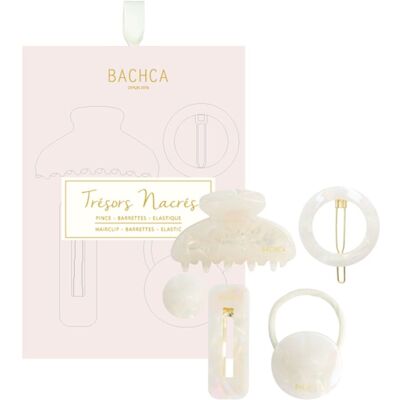 Bachca - Coffret Trésors Nacrés Pince, Barrettes & Élastique - Publicité Bachca - Coffret Trésors Nacrés Pince, Barrettes & Élastique - Publicité