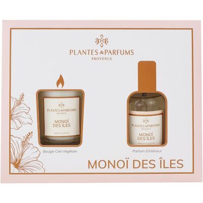 Plantes & Parfums - Coffret Monoï Des Îles Bougie Parfumée & Parfum D'intérieur - Publicité Plantes & Parfums - Coffret Monoï Des Îles Bougie Parfumée & Parfum D'intérieur - Publicité