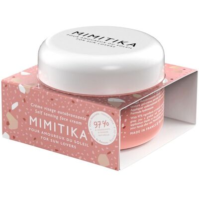Mimitika - Crème Visage Autobronzante Dha Naturelle, Hydratante Et Antioxydante Pot 50gr - Publicité Mimitika - Crème Visage Autobronzante Dha Naturelle, Hydratante Et Antioxydante Pot 50gr - Publicité