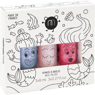 Nailmatic - Coffret Mermaid 3 Vernis Enfant - Publicité Nailmatic - Coffret Mermaid 3 Vernis Enfant - Publicité
