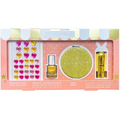 Inuwet - Coffret Kids Glitter Girl Doré Strass, Vernis, Miroir & Baume À Lèvres - Publicité Inuwet - Coffret Kids Glitter Girl Doré Strass, Vernis, Miroir & Baume À Lèvres - Publicité