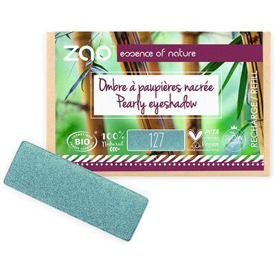 Recharge de Ombre à Paupières Bio ZAO - Bleu Paon - Ombre - Publicité Recharge de Ombre à Paupières Bio ZAO - Bleu Paon - Ombre - Publicité