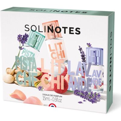 Solinotes - Coffret Trio Pistache, Litchi, Lavande Eaux De Parfum 15ml - Publicité Solinotes - Coffret Trio Pistache, Litchi, Lavande Eaux De Parfum 15ml - Publicité