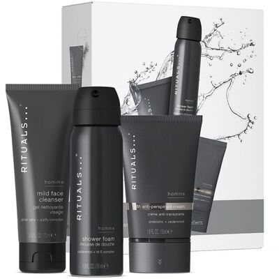 Rituals - Coffret Rituals Homme Gel Nettoyant Visage, Mousse De Douche & Crème Anti-transpirante - Publicité Rituals - Coffret Rituals Homme Gel Nettoyant Visage, Mousse De Douche & Crème Anti-transpirante - Publicité