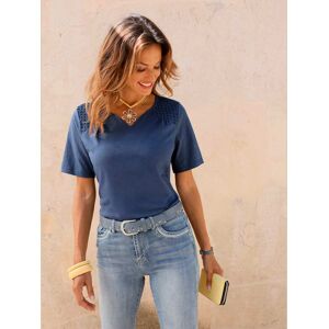 Helline T-shirt en dentelle pur coton - - bleu jean BLEU JEAN 50 - Publicité Helline T-shirt en dentelle pur coton - - bleu jean BLEU JEAN 50 - Publicité