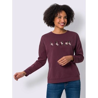 Linea Tesini Sweatshirt broderie ton sur ton - Publicité Linea Tesini Sweatshirt broderie ton sur ton - Publicité