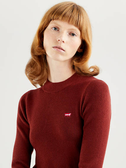 Levi's Crew Rib Sweater - Femme - Marron / Madder Brown