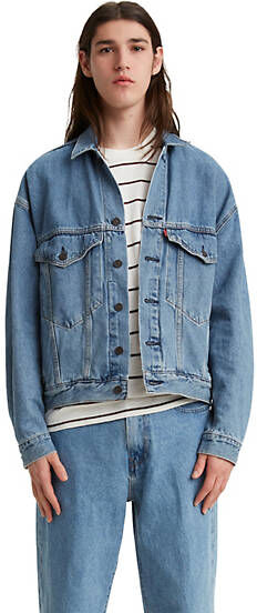 Levi's Stay Loose Trucker Jacket - Homme - Indigo moyen / Hooked