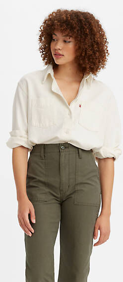 Levi's Zoey Pleat Utility Shirt - Femme - Neutral / Ecru