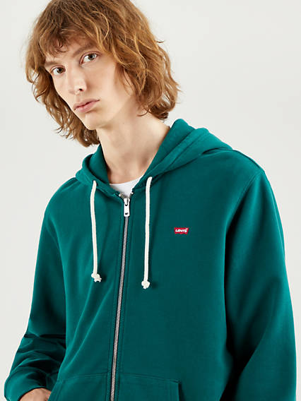 Levi's Original Zip Up Fleece - Homme - Vert / Forest Biome