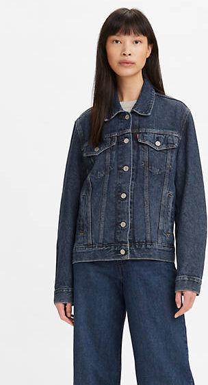 Levi's WellThread Adjustable Trucker Jacket - Femme - Indigo fonc / Twilight Poppy