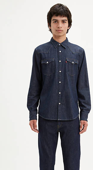 Levi's Barstow Western Shirt (Big & Tall) - Homme - Bleu / Dark Indigo