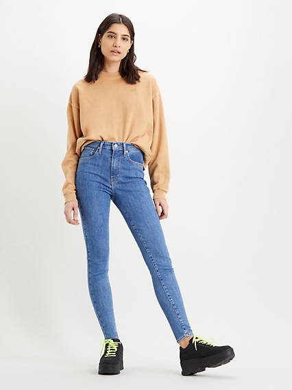 Levi's Mile High Super Skinny Jeans - Femme - Indigo moyen / Galaxy Stoned