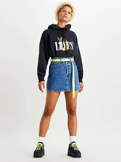 Levi's Ribcage Skirt - Femme - Indigo moyen / Now And Then