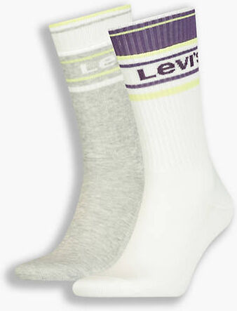 Levi's Unisex Regular Cut Socks 2 Pack - Unisex - Multicolore / Purple/Green