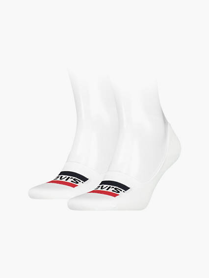 Levi's Low Cut Socks 2 Pack - Unisex - Blanc / White