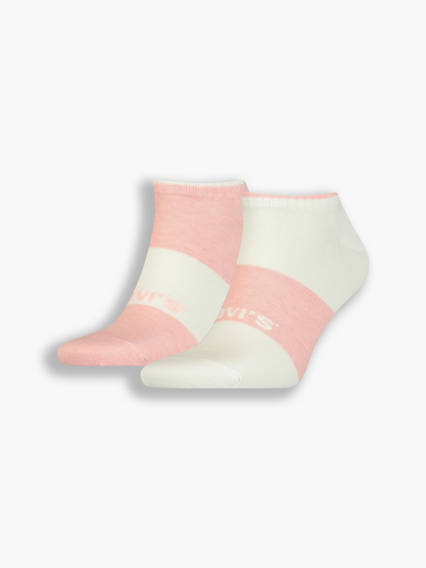 Levi's Unisex Short Cut Socks 2 Pack - Unisex - Rose / Pink/White