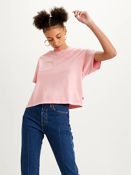 Levi's Varsity Graphic Tee - Femme - Rouge / Rose