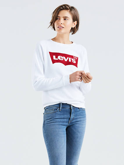 Levi's Relaxed Graphic Crew Neck Sweatshirt - Femme - Neutral / Housemarked Red