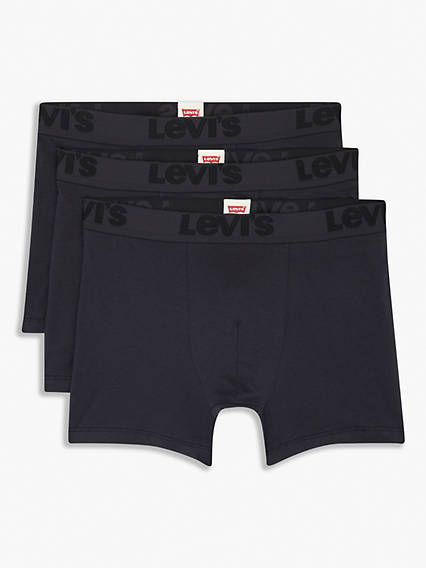 Levi's Premium Boxer Brief 3 Pack - Homme - Noir / Stonewashed Black