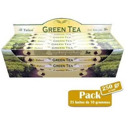 Pack d'encens de bâtons tulasi thé vert - Publicité Pack d'encens de bâtons tulasi thé vert - Publicité