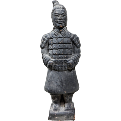 Statue en Terracotta guerrier 12 cm noire - Publicité Statue en Terracotta guerrier 12 cm noire - Publicité