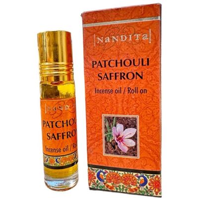 Huile parfumée nandita patchouli safran - Publicité Huile parfumée nandita patchouli safran - Publicité