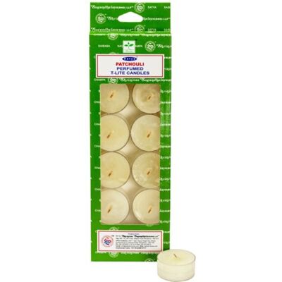 Lot de 12 bougies parfumées Satya patchouli - Publicité Lot de 12 bougies parfumées Satya patchouli - Publicité