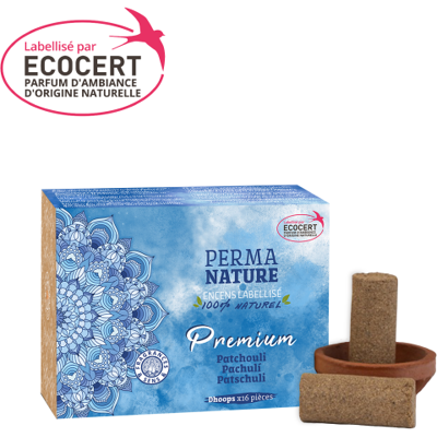 Dhoop Perma nature premium patchouli ecocert - Publicité Dhoop Perma nature premium patchouli ecocert - Publicité