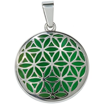 Pendentif fleur de vie avec aventurine verte - Publicité Pendentif fleur de vie avec aventurine verte - Publicité
