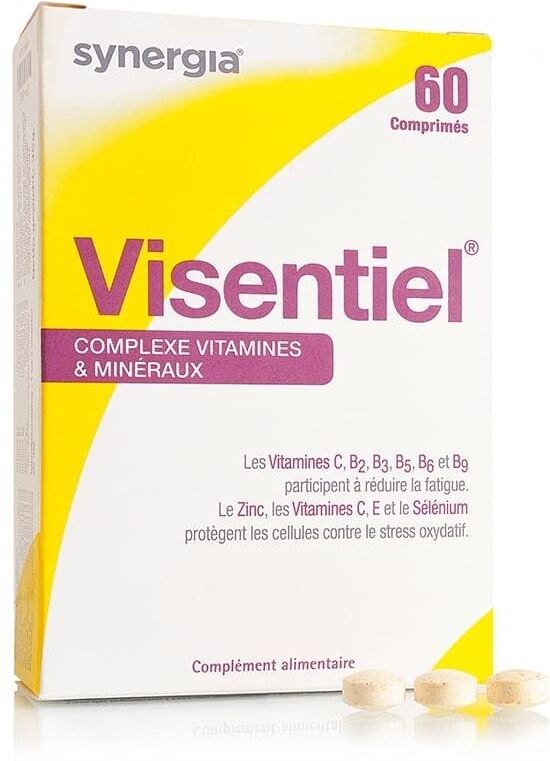 Synergia Visentiel – 60 Comprimés - Complexe Vitamines et Minéraux - Synergia