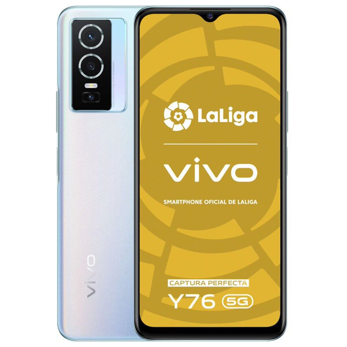 VIVO Téléphone portable Vivo Y76 5G 8 Go + 256 Go Cosmic Aurora  - Blanc - 256 Go + 8 Go RAM - Publicité
