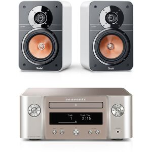 Teufel ULTIMA 20 + Marantz M-CR612 Blanc/Silber-Gold