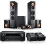 Teufel ULTIMA 40 Surround + Denon X2800H pour Dolby Atmos Schwarz / Schwarz