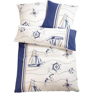 bonprix Parure de lit Nautic bleu 1 (80/80cm/ 135/200cm)/2 (2x