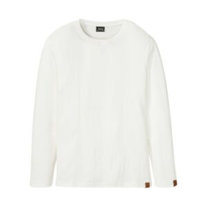 bonprix T-shirt manches longues en coton pique gaufre blanc 60/62 (XXL)/44/46 (S)/48/50 (M)/52/54 (L)/68/70 (4XL)/64/66 (3XL)/56/58 (XL)