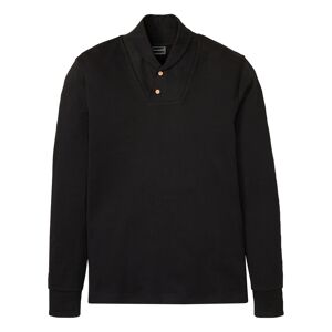 bonprix T-shirt manches longues avec col chale, Slim Fit noir 52/54 (L)/56/58 (XL)/64/66 (3XL)/44/46 (S)/48/50 (M)/60/62 (XXL)/68/70 (4XL)