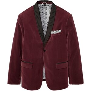 bonprix Blazer en velours avec passepoil en satin rouge 50/48/54/58/62/56/60/64/52