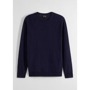 bonprix Pull en laine avec teneur en Good Cashmere Standard®, col rond bleu 52/54 (L)/68/70 (4XL)/60/62 (XXL)/48/50 (M)/56/58 (XL)/64/66 (3XL)