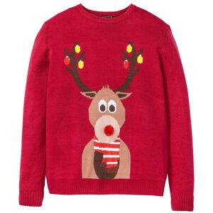 bonprix Pull de Noël homme rouge 44/46 (S)/48/50 (M)/52/54 (L)/56/58