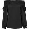 bonprix Blouse Carmen à dentelle noir 46/38/40/42/44/48/50/52