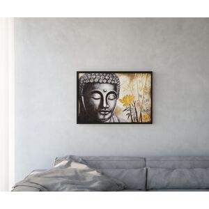 DELIFE Peinture Buddha 100x70 cm multicolore huile sur bois